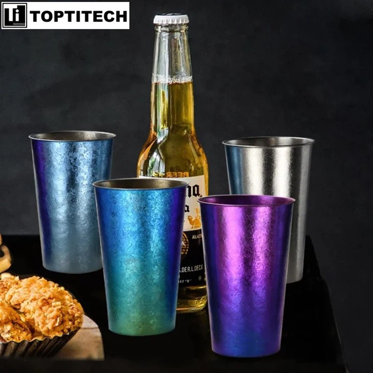 Customization Ultralight Multicolor Pure Titanium Beer Cup