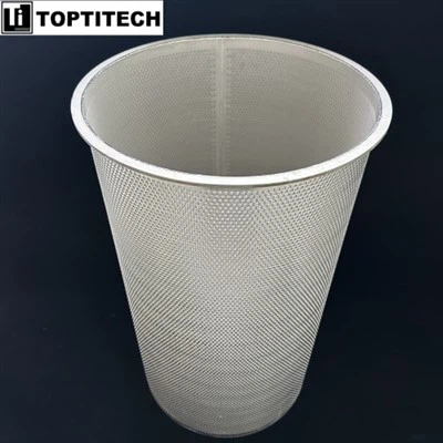 Diameter 450mm SS316L Double-layer Perforated Mesh Filter Bucket
