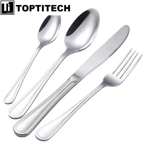 Pure Titanium Tableware Dessert Fork Titanium Spoon